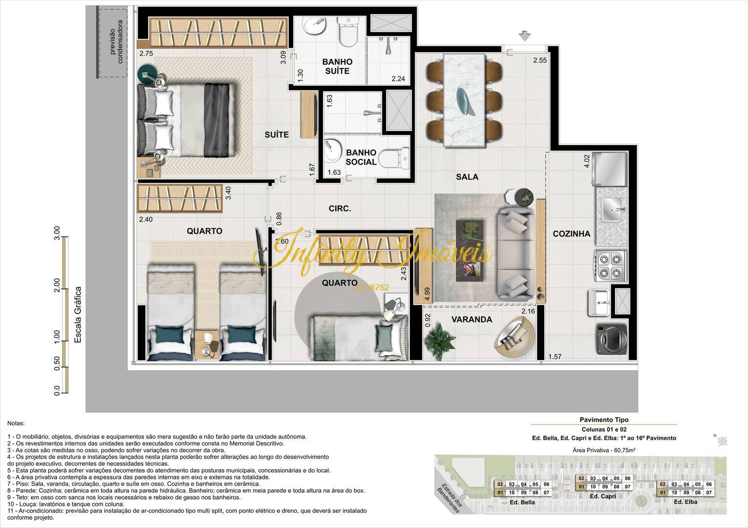 Apartamento, 3 quartos, 60 m² - Foto 46