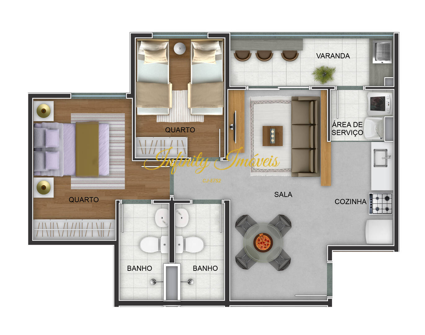 Apartamento, 2 quartos, 52 m² - Foto 39