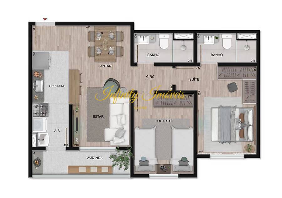 Apartamento, 2 quartos, 57 m² - Foto 14