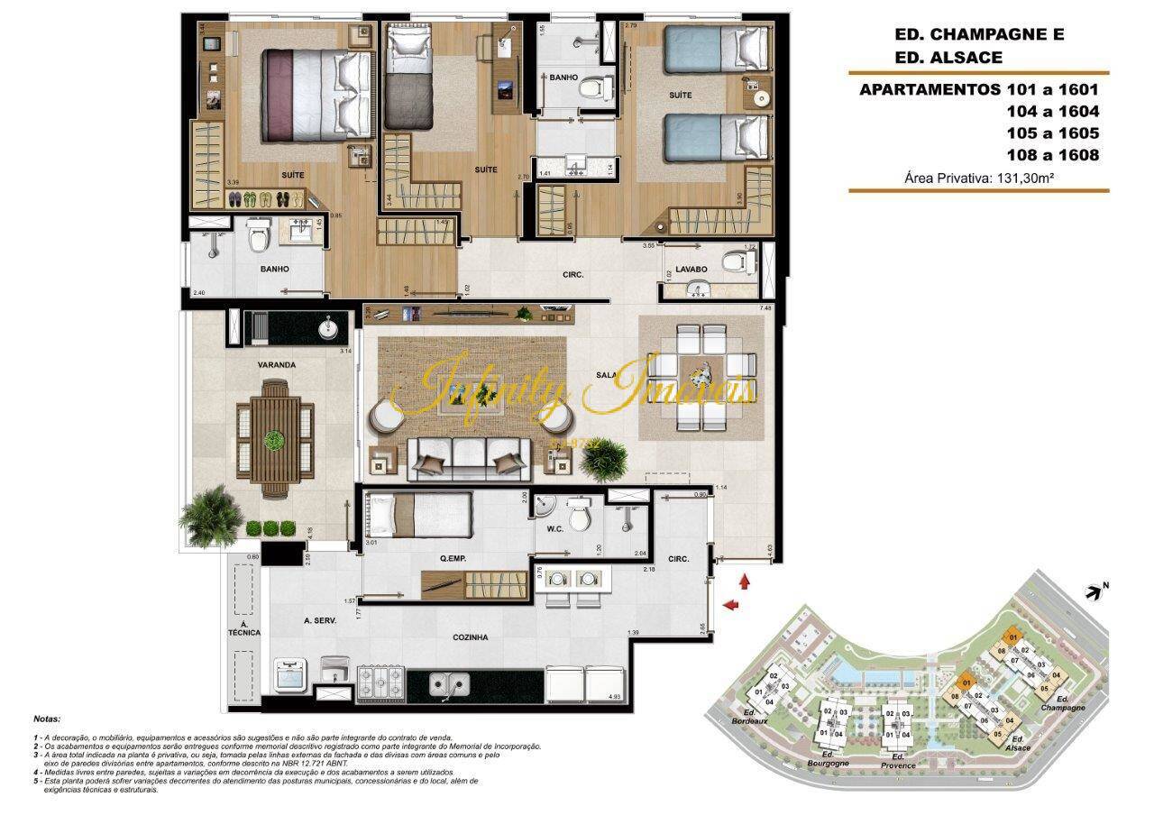 Apartamento, 3 quartos, 134 m² - Foto 74
