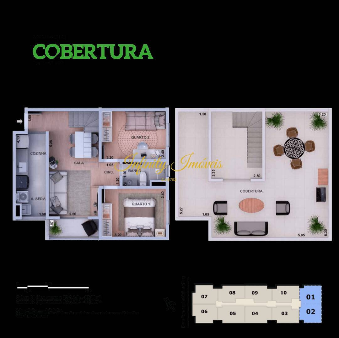 Cobertura, 2 quartos, 97 m² - Foto 13