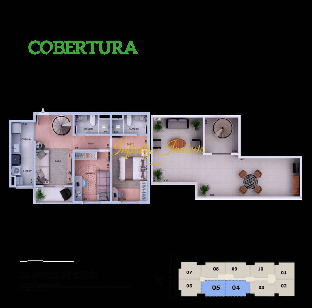 Cobertura, 2 quartos, 102 m² - Foto 13
