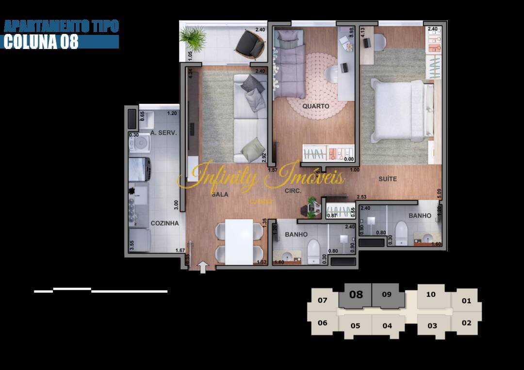 Apartamento, 2 quartos, 55 m² - Foto 13