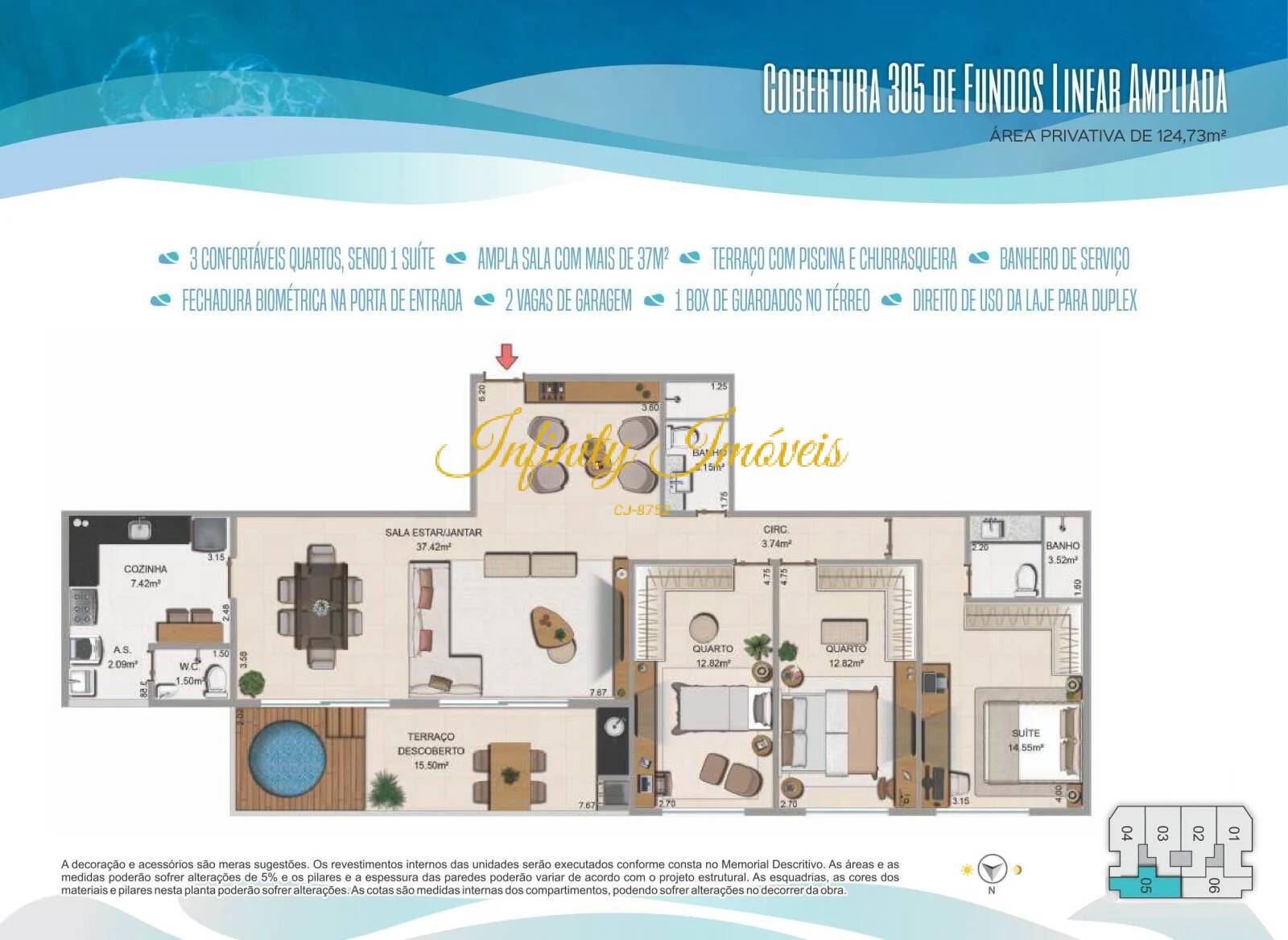 Cobertura, 4 quartos, 137 m² - Foto 6