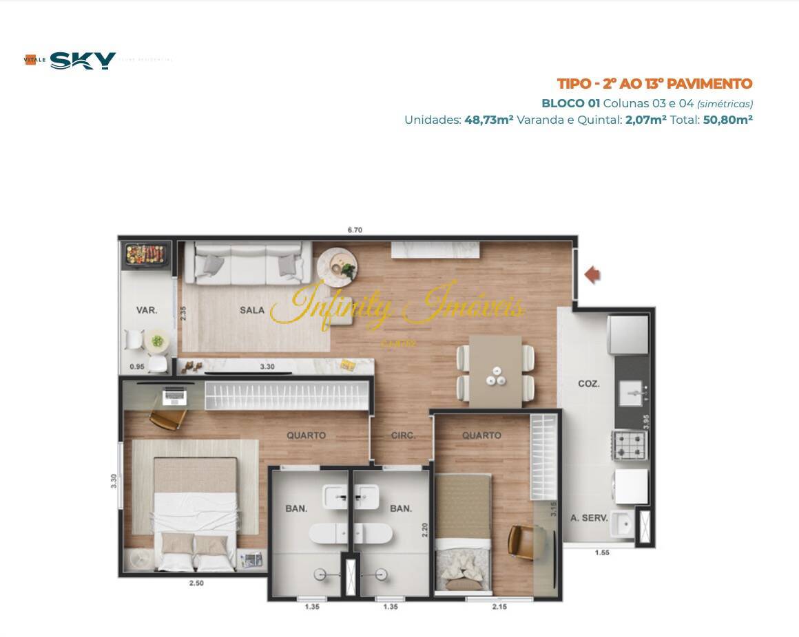 Apartamento, 2 quartos, 43 m² - Foto 21