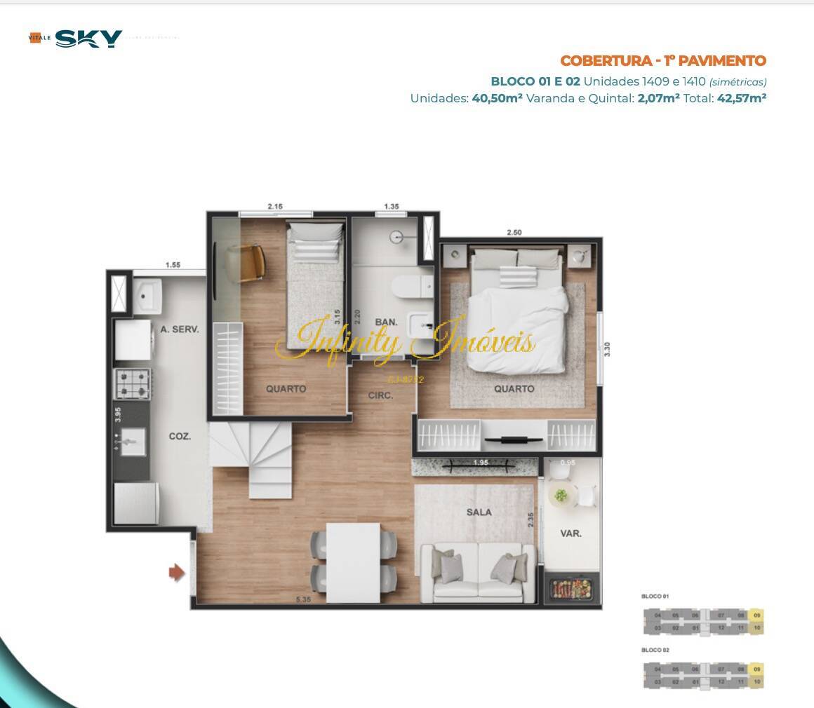 Apartamento, 2 quartos, 43 m² - Foto 26