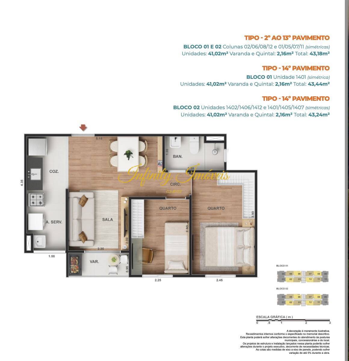 Apartamento, 2 quartos, 43 m² - Foto 19