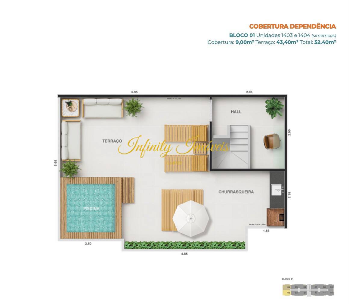Apartamento, 2 quartos, 43 m² - Foto 34