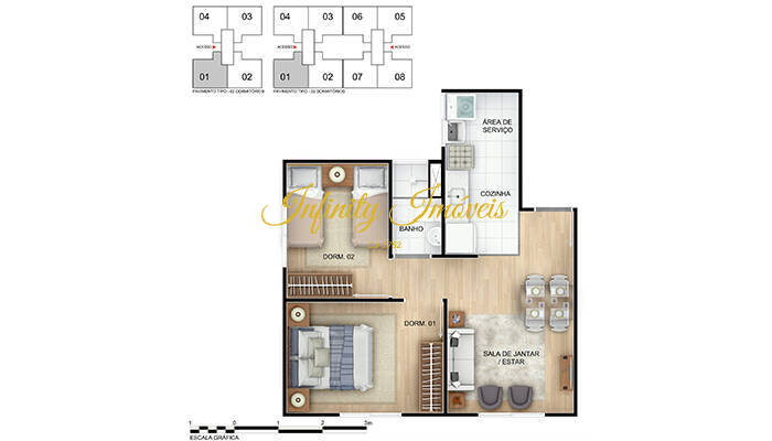 Apartamento, 2 quartos, 40 m² - Foto 13