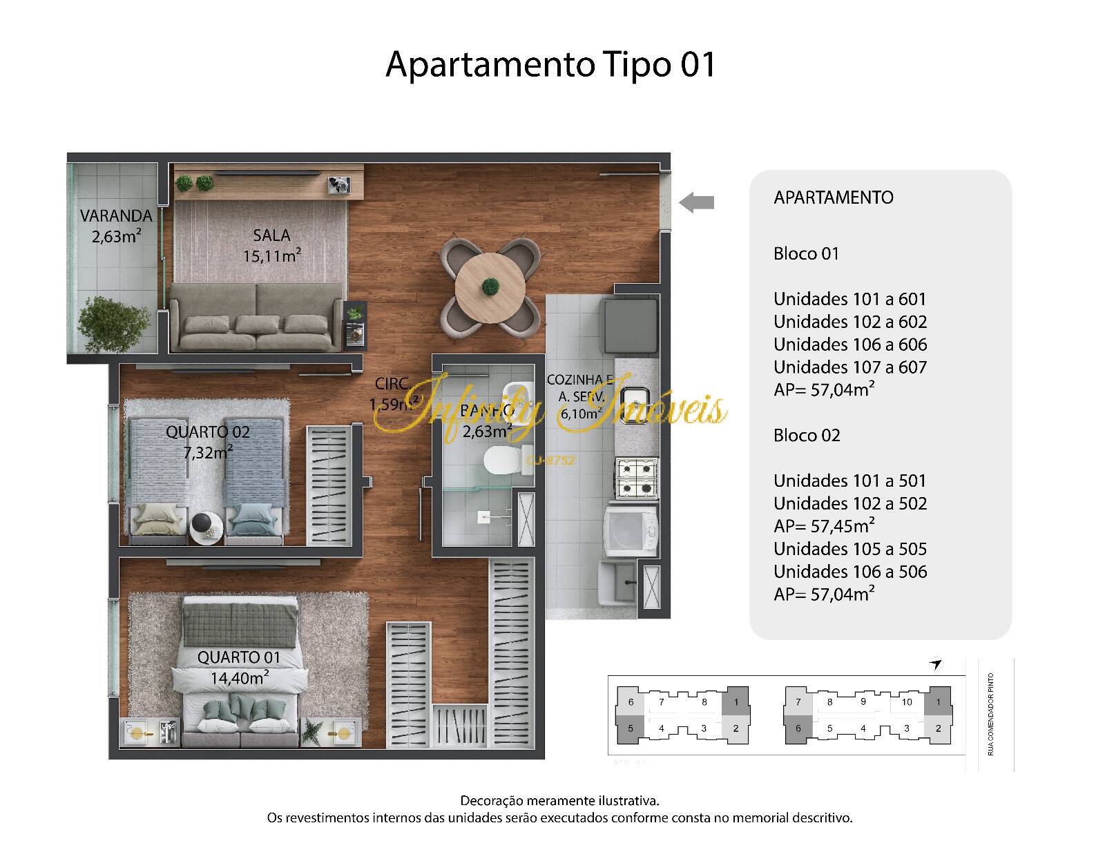 Apartamento, 2 quartos, 57 m² - Foto 21