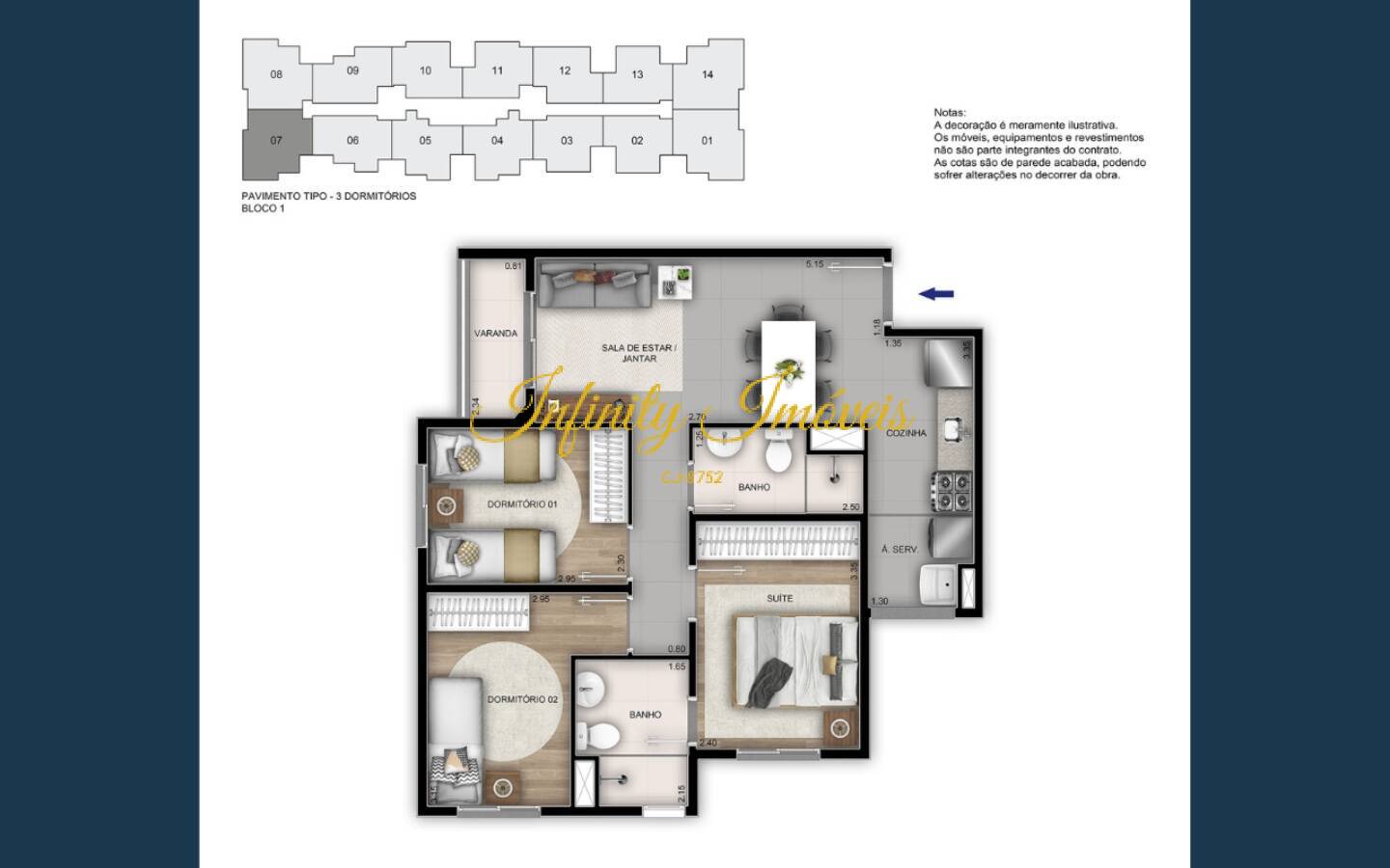 Apartamento, 3 quartos, 59 m² - Foto 28