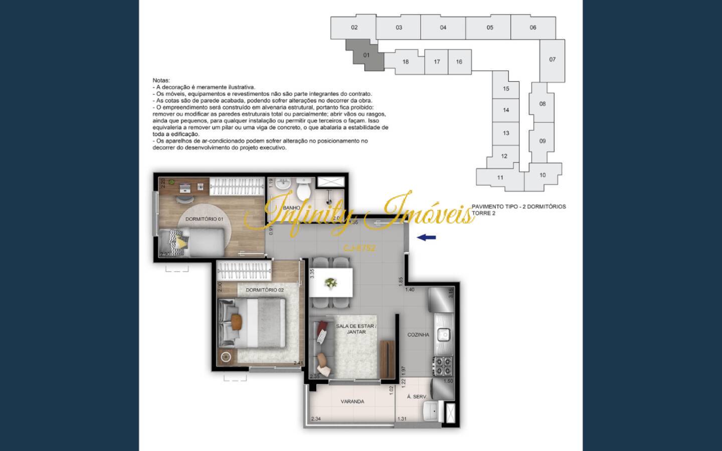 Apartamento, 2 quartos, 43 m² - Foto 41