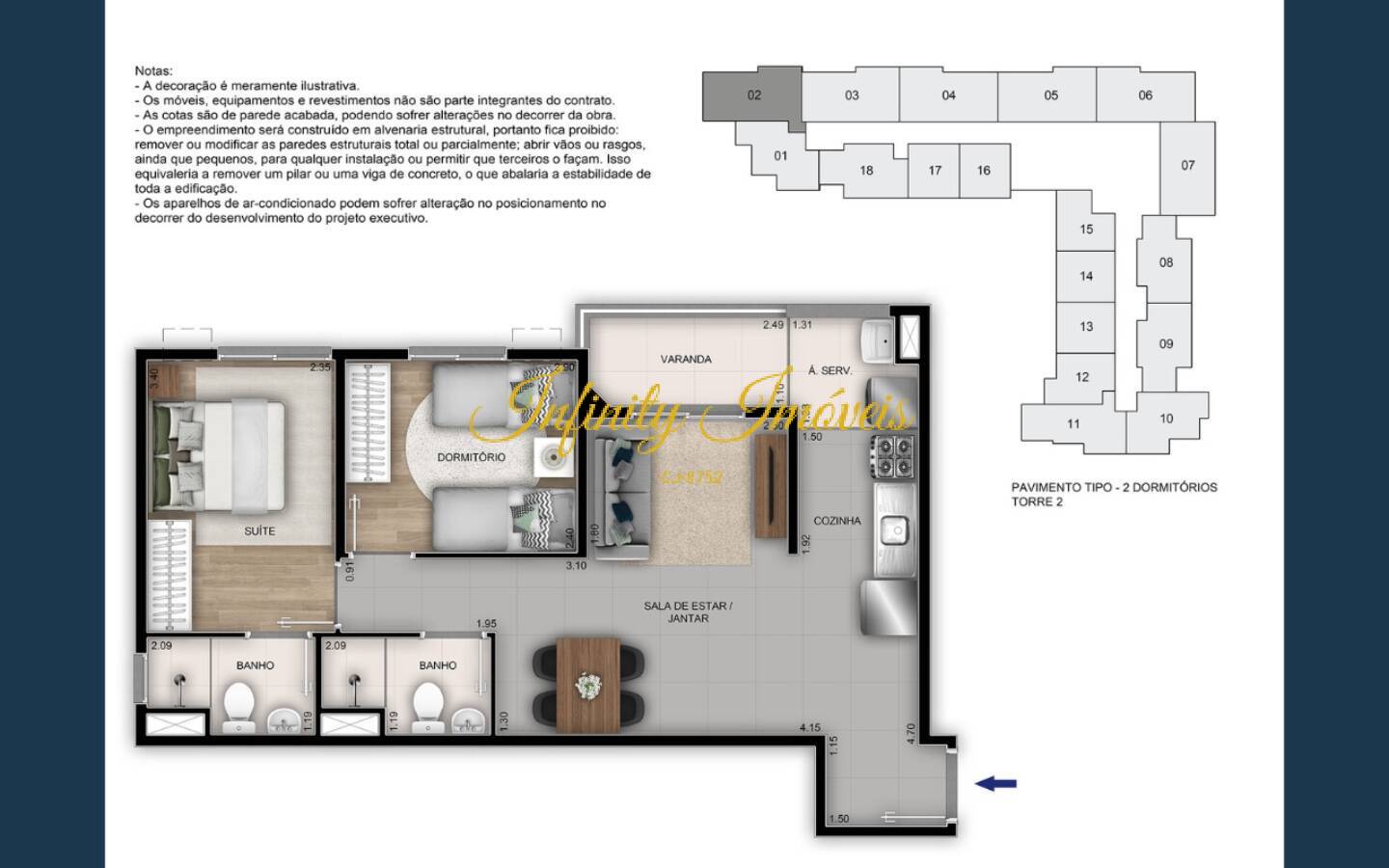 Apartamento, 2 quartos, 43 m² - Foto 39