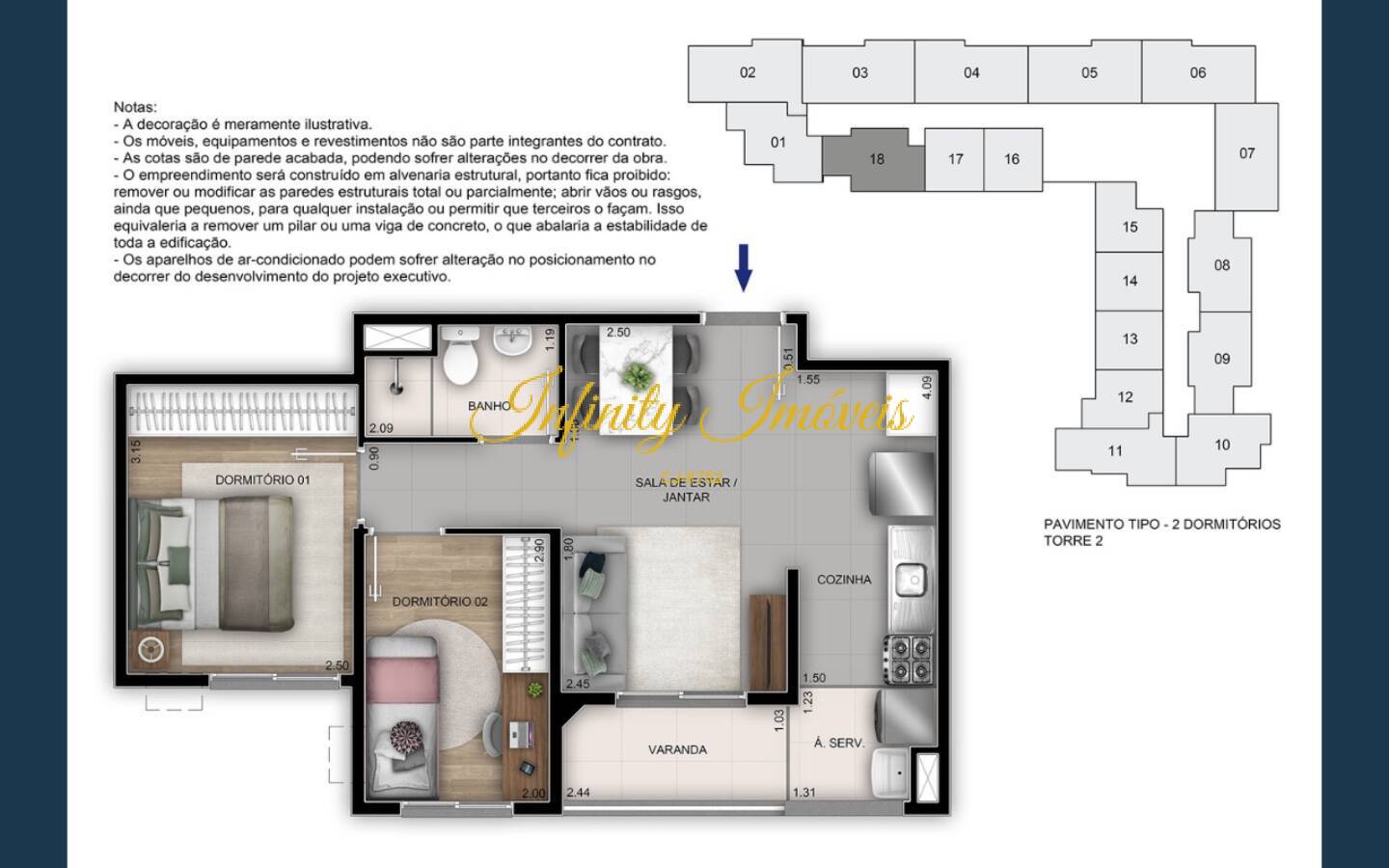 Apartamento, 2 quartos, 43 m² - Foto 42