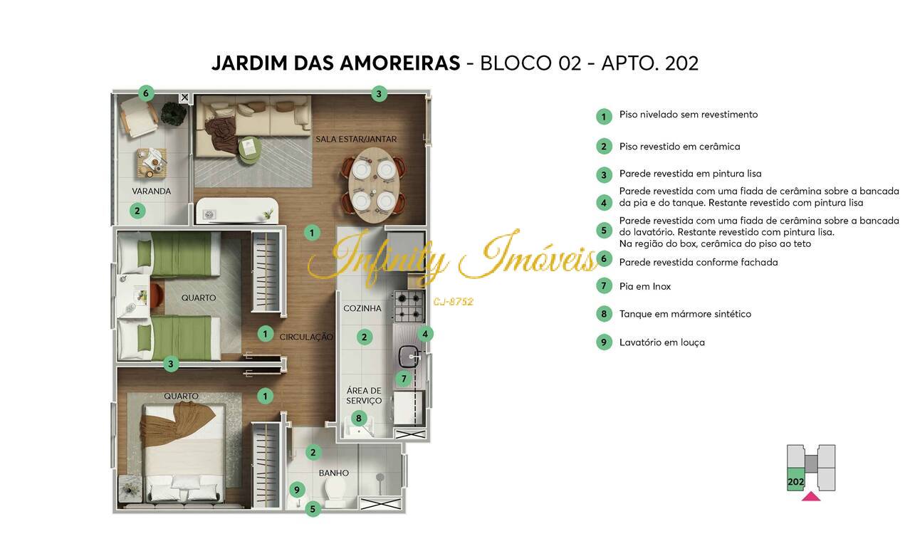 Apartamento, 2 quartos, 57 m² - Foto 11
