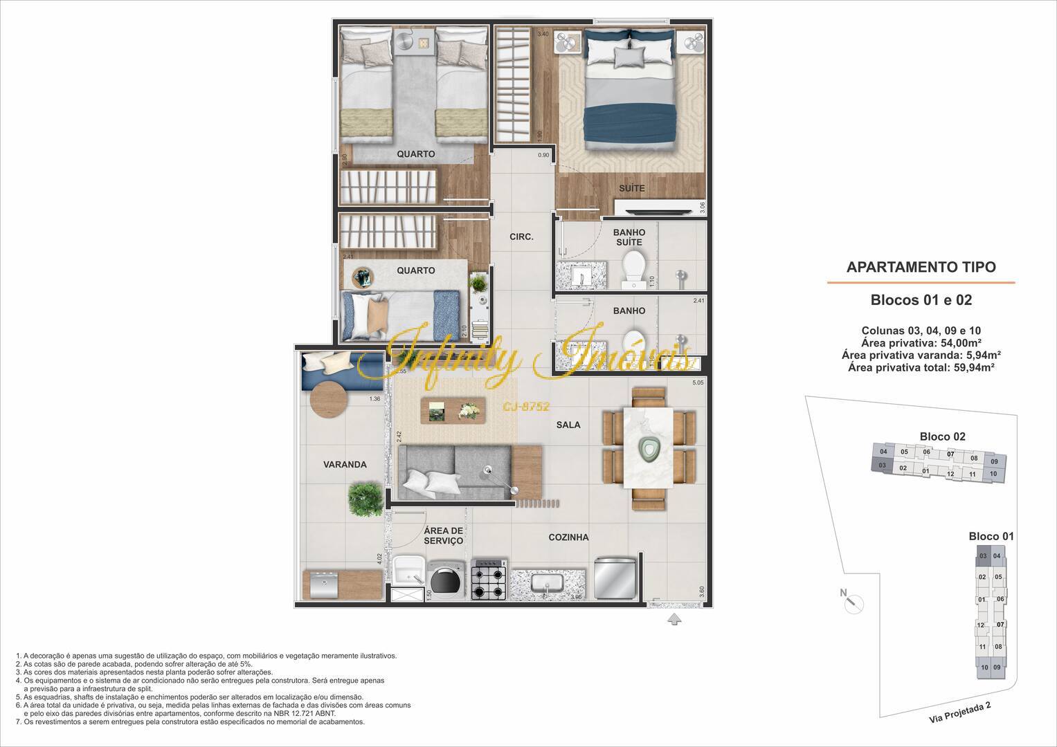 Apartamento, 3 quartos, 59 m² - Foto 33