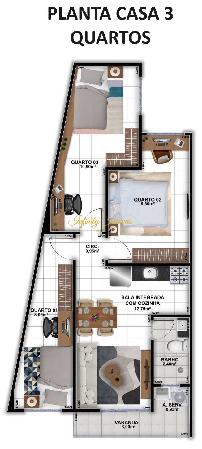 Casa, 2 quartos, 69 m² - Foto 7