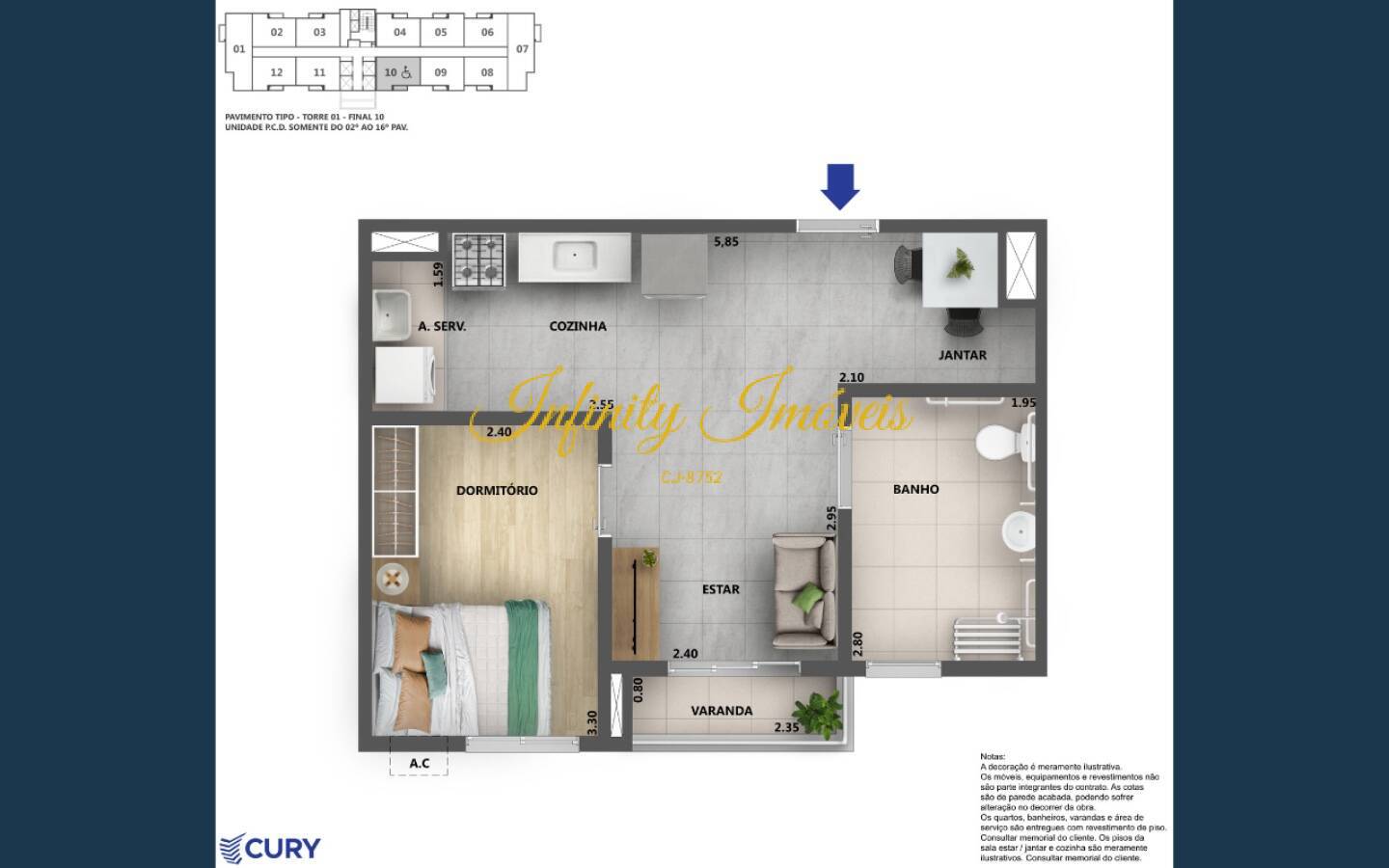 Apartamento, 2 quartos, 58 m² - Foto 15