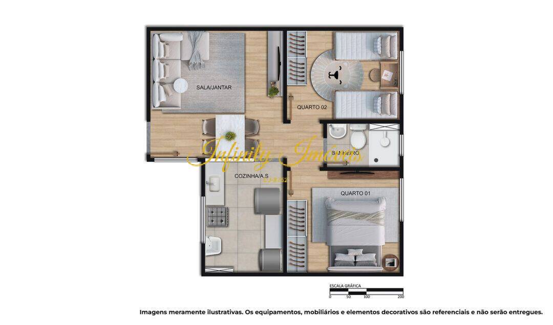 Apartamento, 2 quartos, 43 m² - Foto 9
