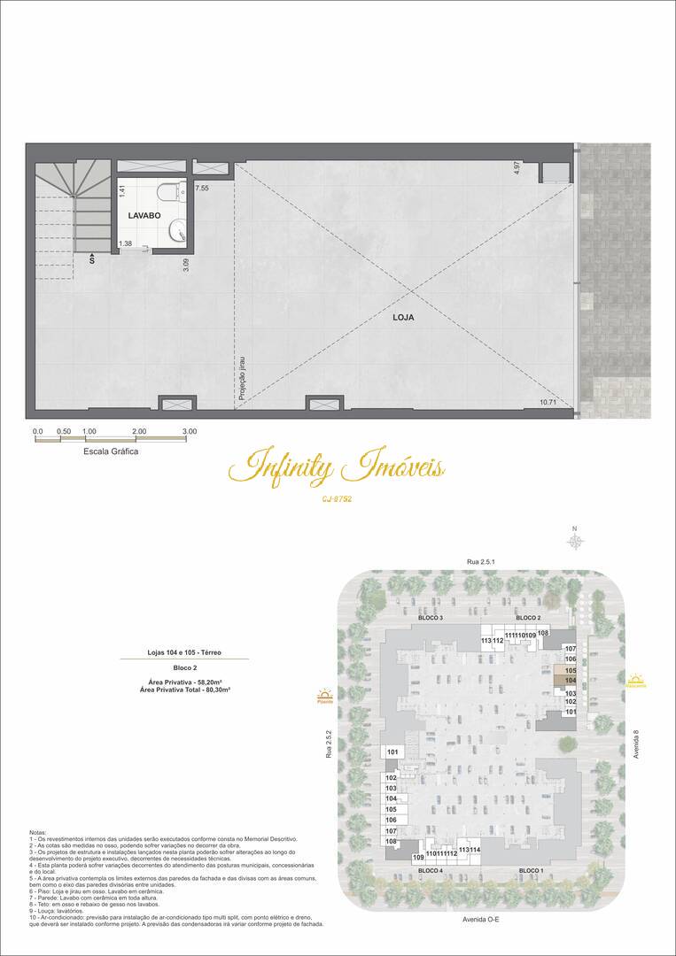 Loja-Salão, 80 m² - Foto 9