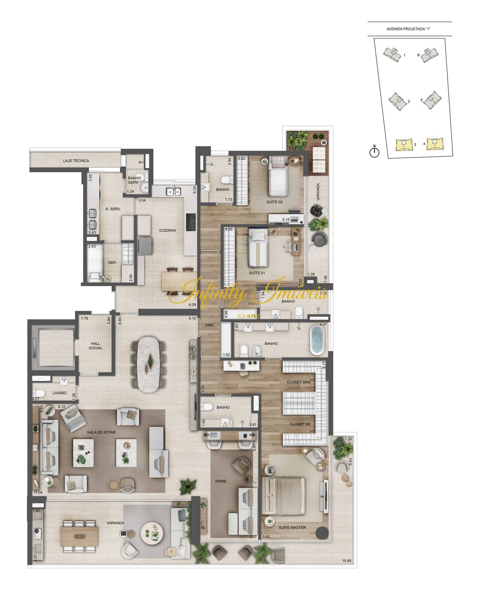 Apartamento, 4 quartos, 268 m² - Foto 57