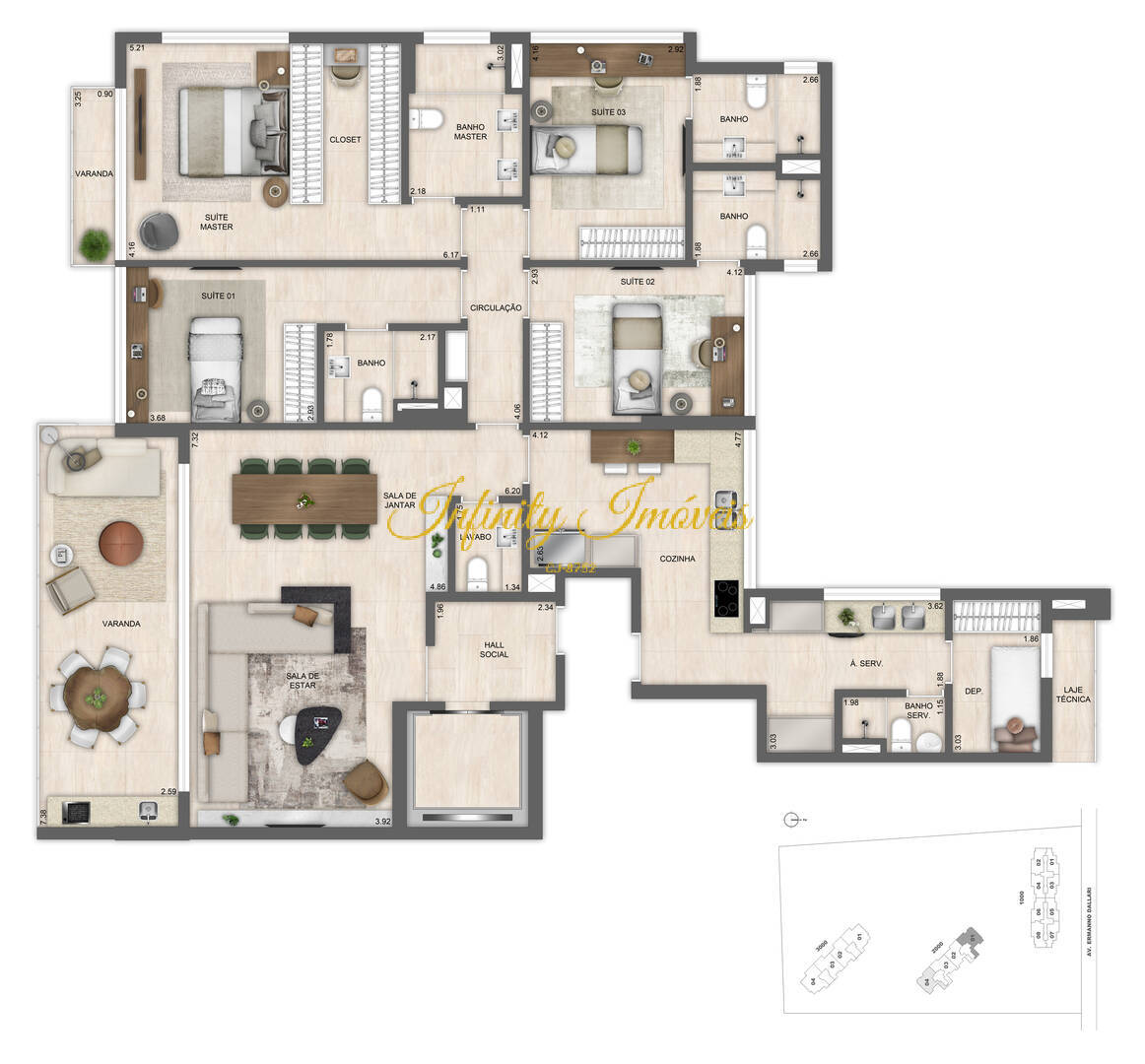 Apartamento, 4 quartos, 154 m² - Foto 69
