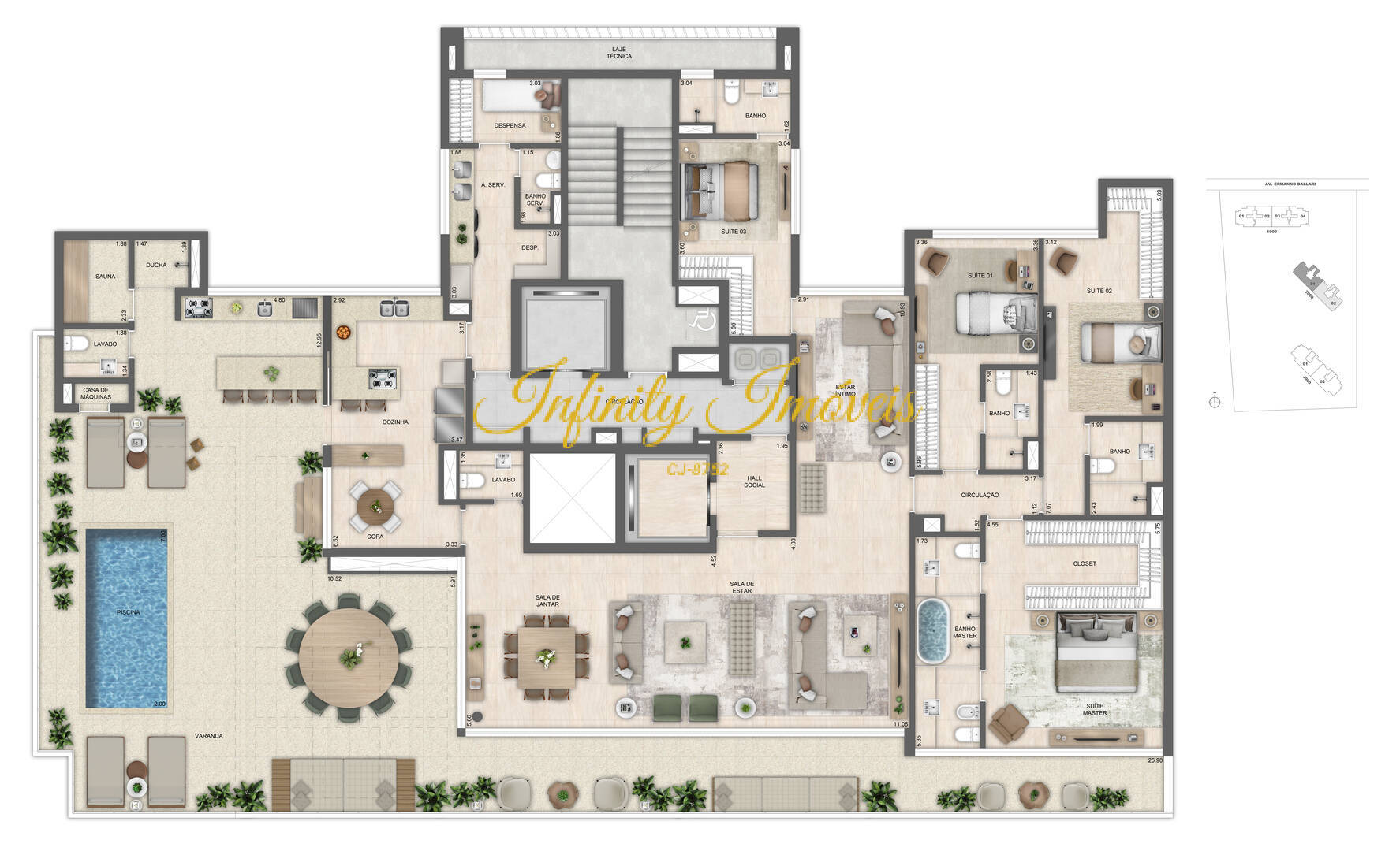 Apartamento, 4 quartos, 220 m² - Foto 79