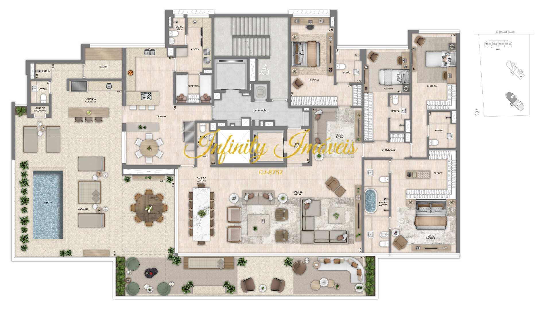 Apartamento, 4 quartos, 376 m² - Foto 76