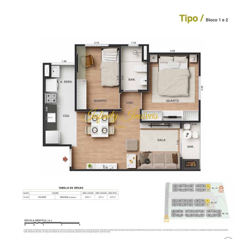Apartamento, 2 quartos, 43 m² - Foto 19