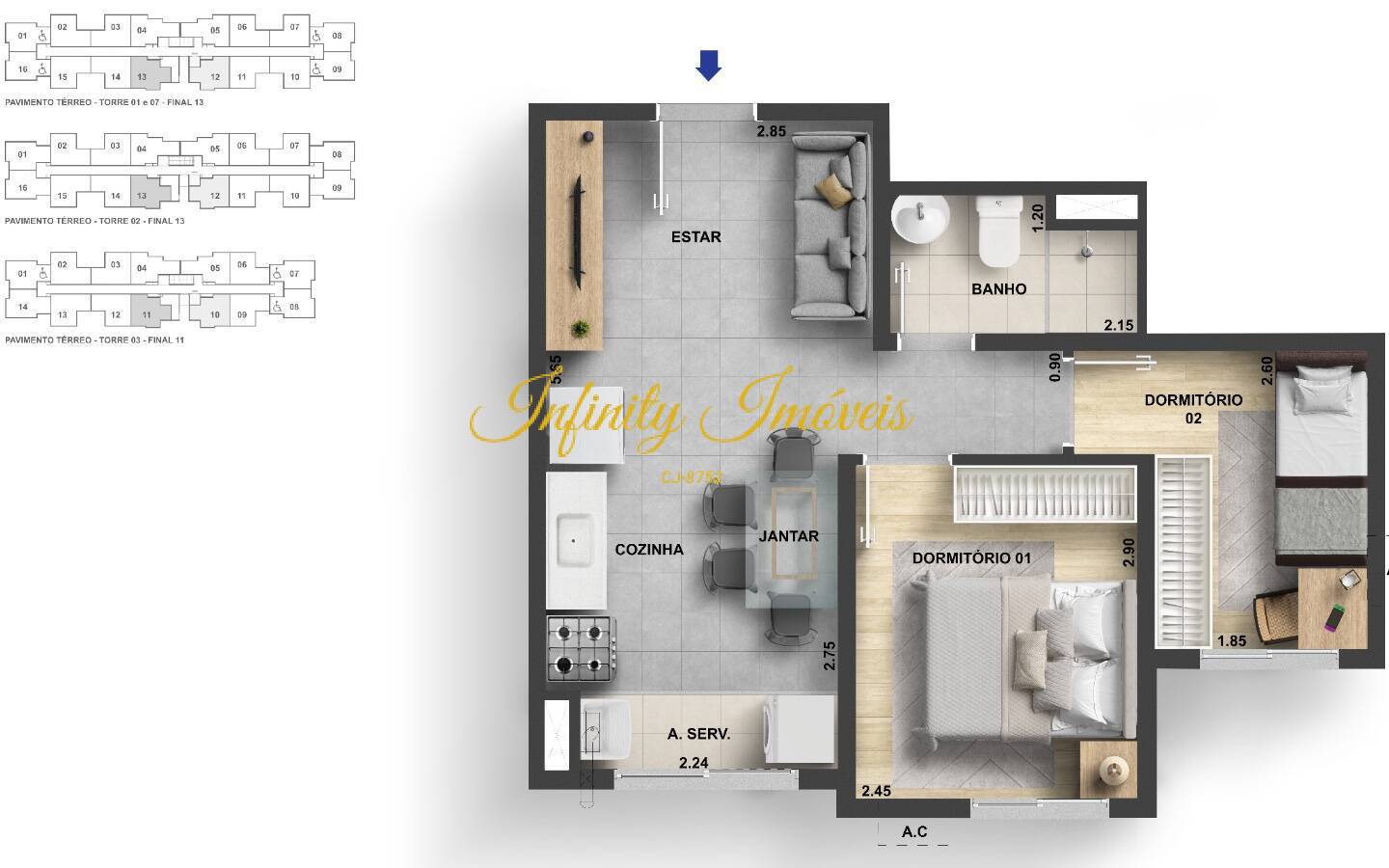 Apartamento, 2 quartos, 38 m² - Foto 24