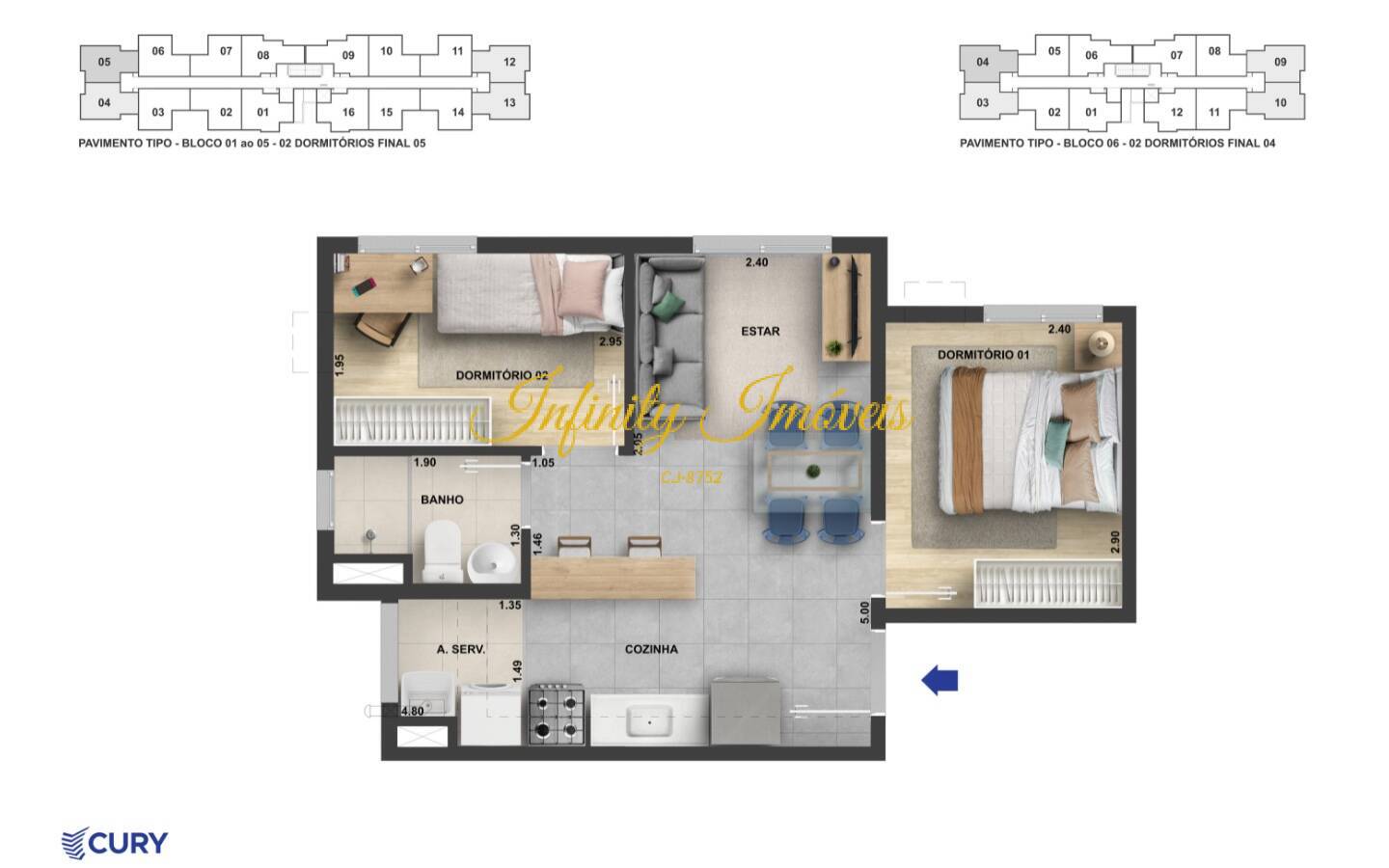 Apartamento, 2 quartos, 57 m² - Foto 23