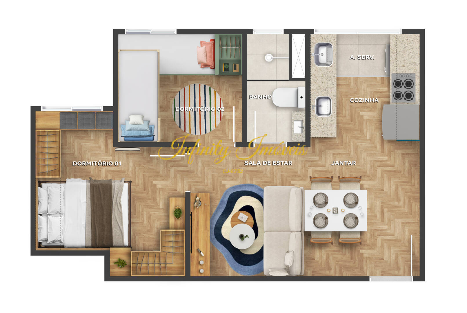 Apartamento, 2 quartos, 34 m² - Foto 20