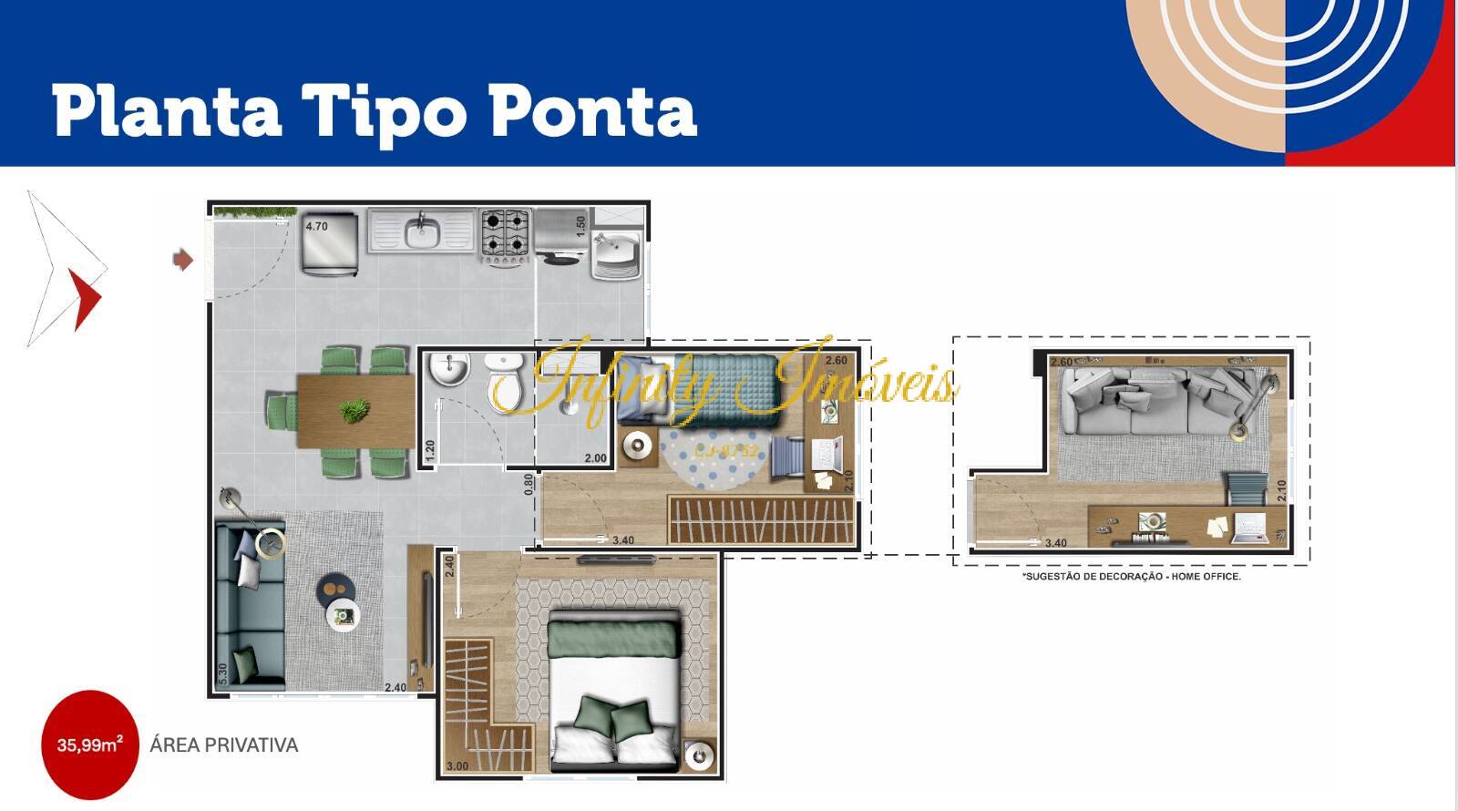 Apartamento, 2 quartos, 52 m² - Foto 13