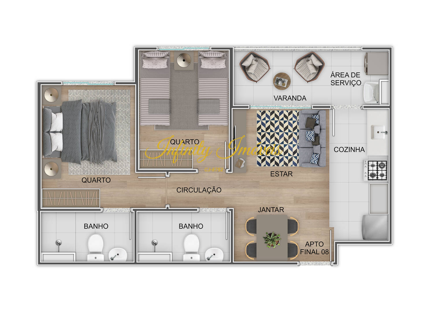 Apartamento, 3 quartos, 58 m² - Foto 31