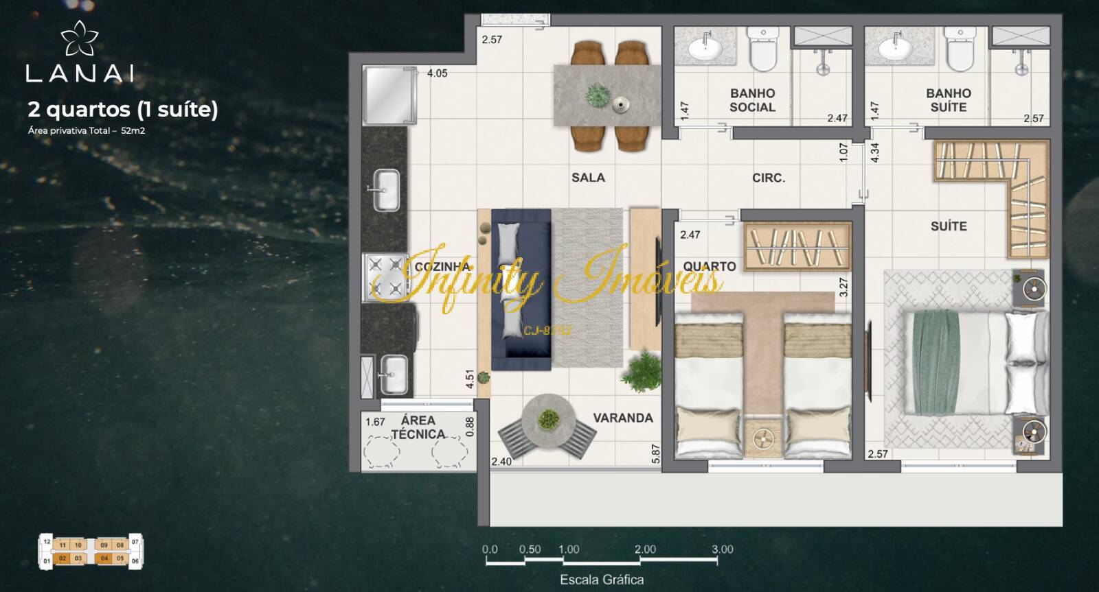 Apartamento, 2 quartos, 52 m² - Foto 37