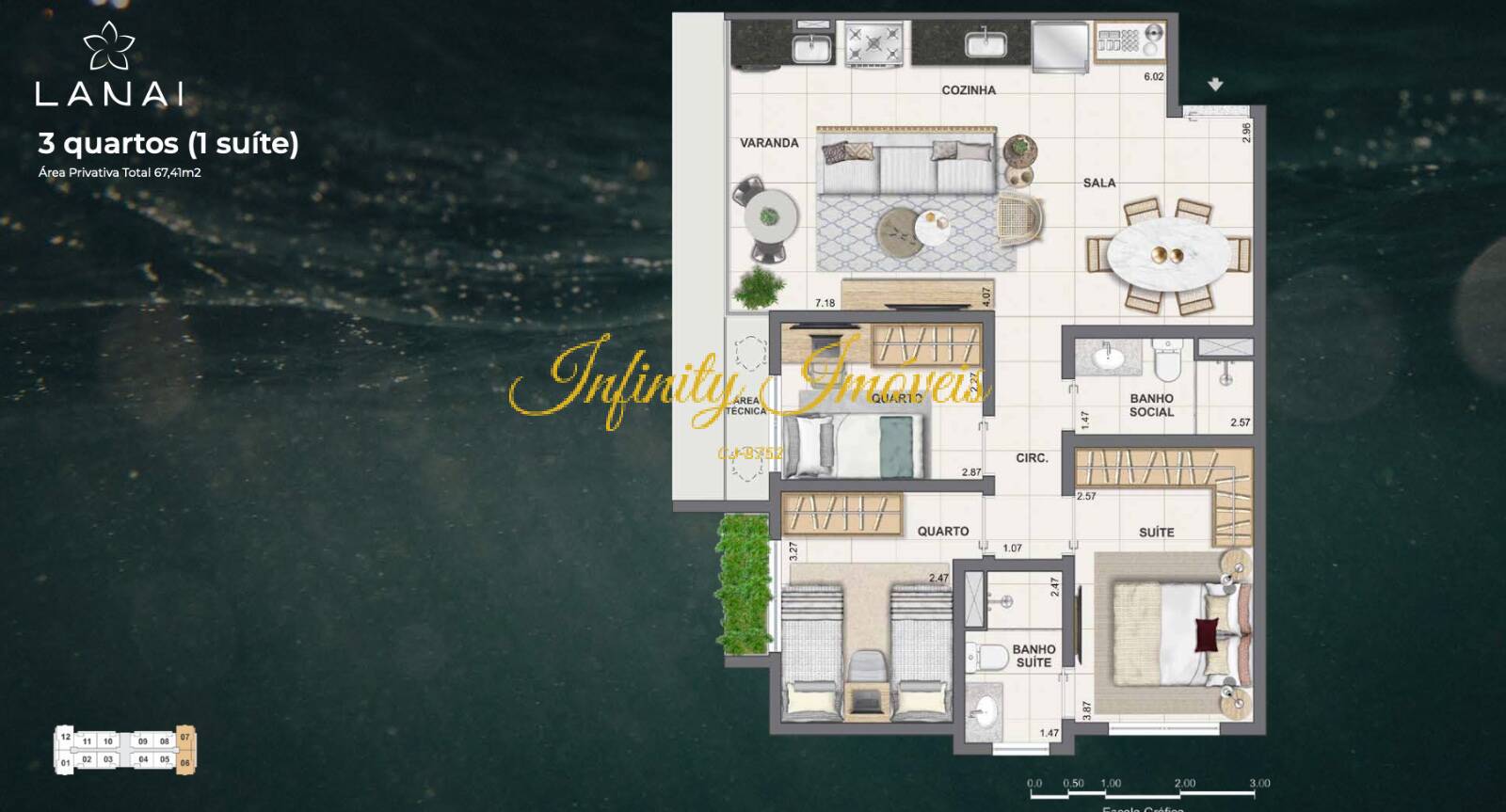 Apartamento, 3 quartos, 67 m² - Foto 36