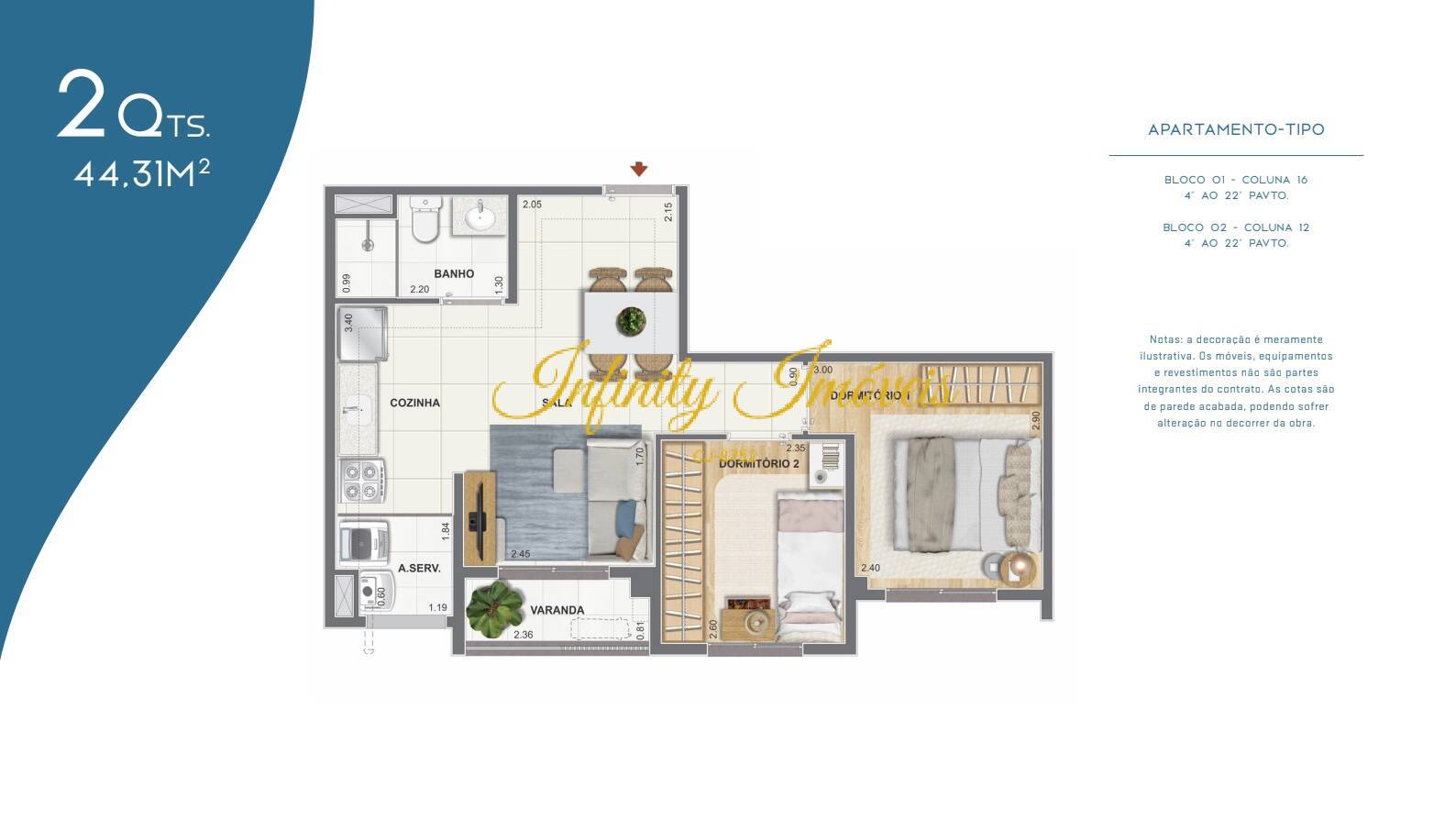 Apartamento, 2 quartos, 43 m² - Foto 34