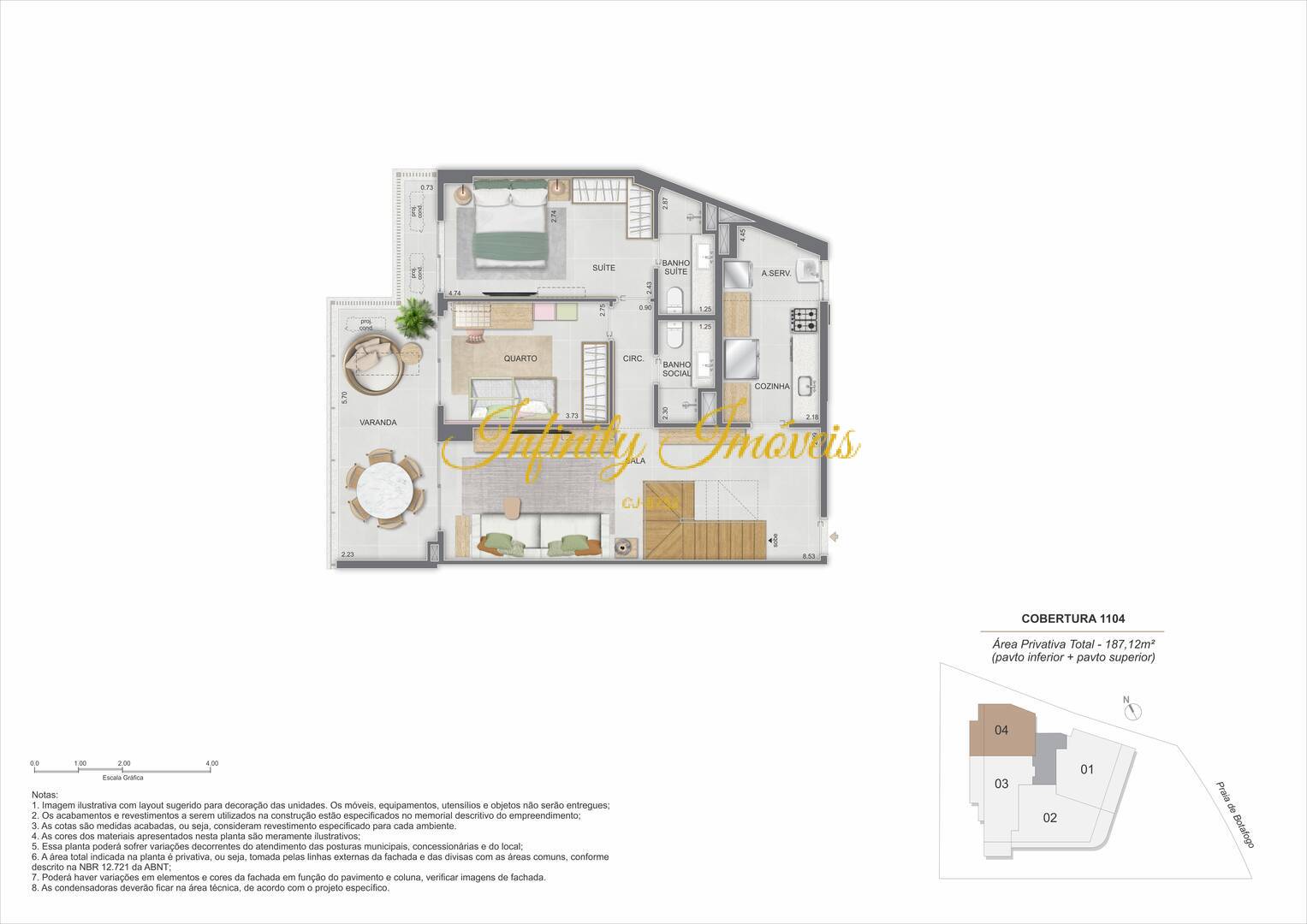 Cobertura, 2 quartos, 187 m² - Foto 17