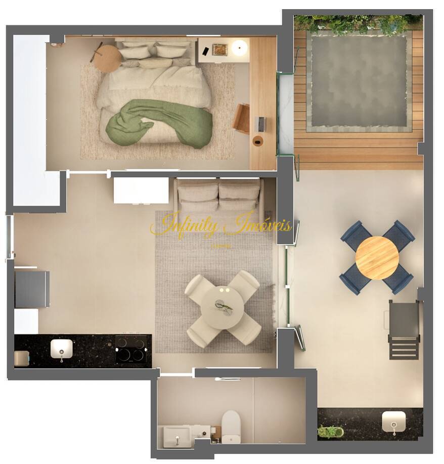 Apartamento, 1 quarto, 58 m² - Foto 35