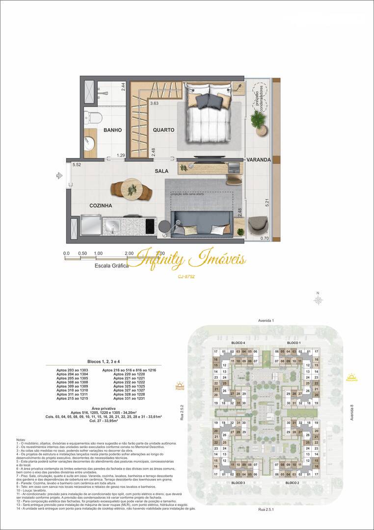 Apartamento, 1 quarto, 33 m² - Foto 48