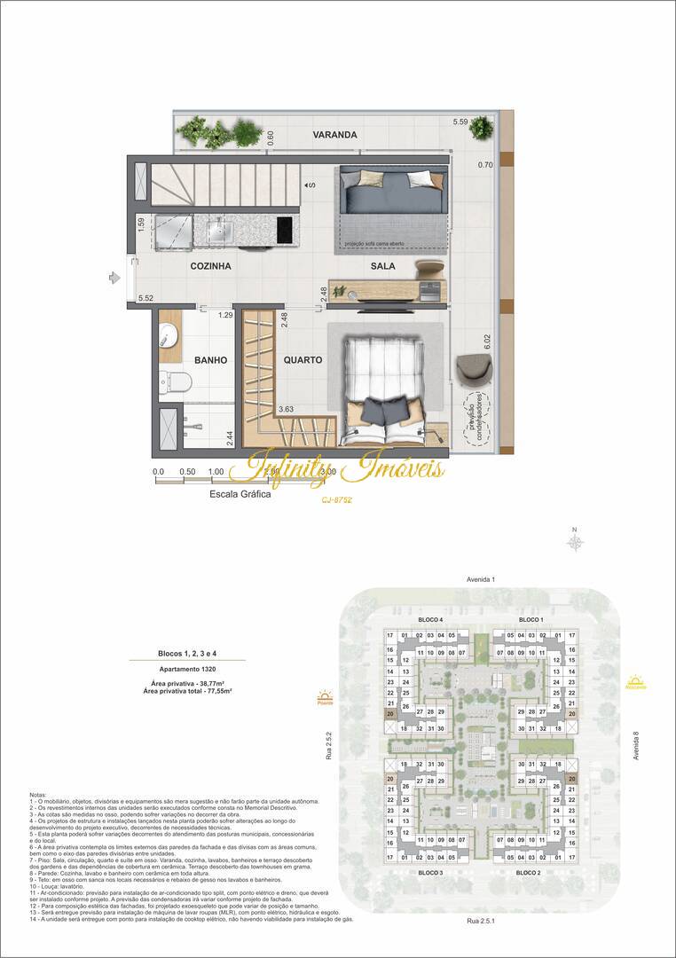 Cobertura, 1 quarto, 67 m² - Foto 50