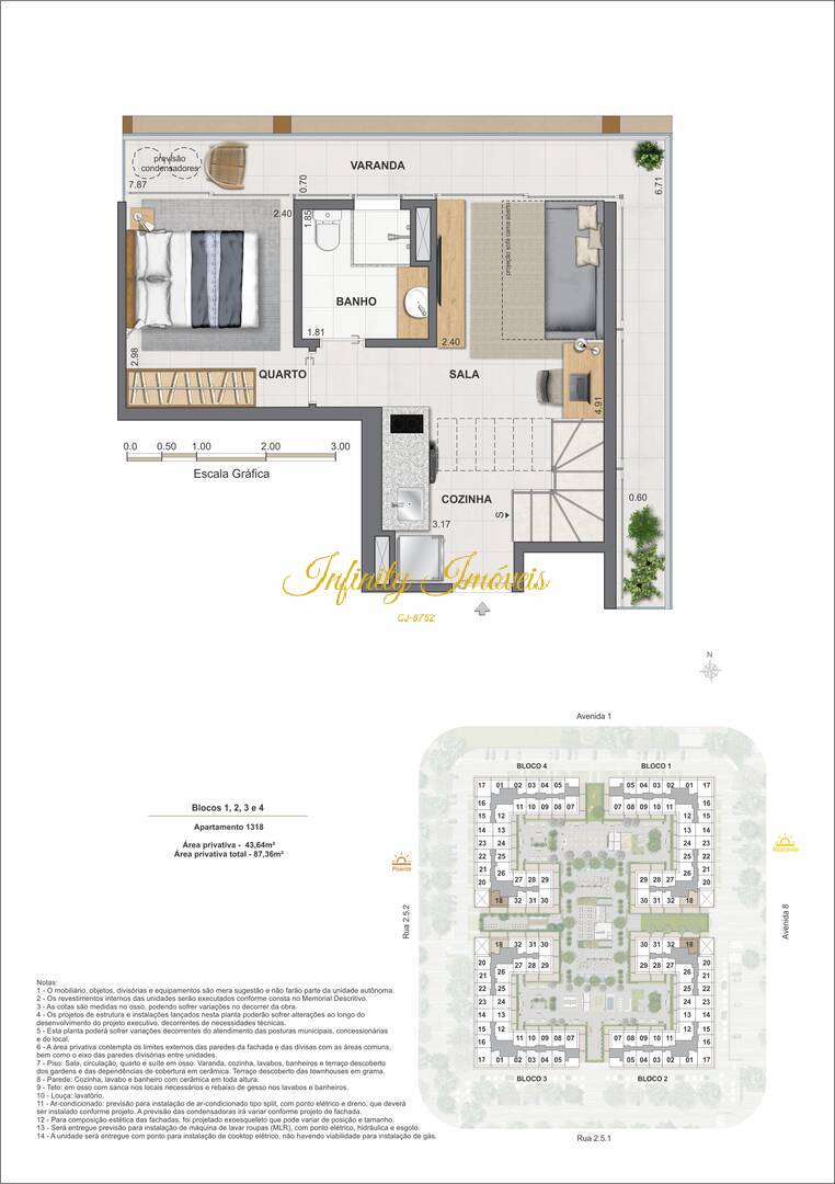 Cobertura, 1 quarto, 67 m² - Foto 56