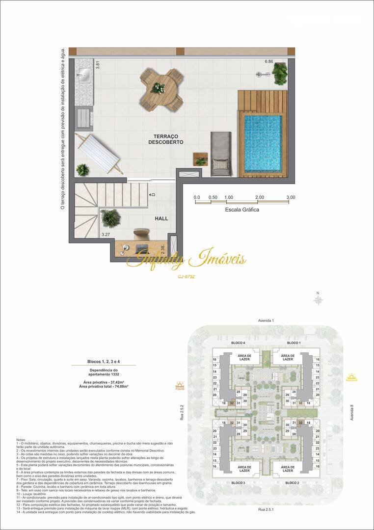 Cobertura, 1 quarto, 67 m² - Foto 49