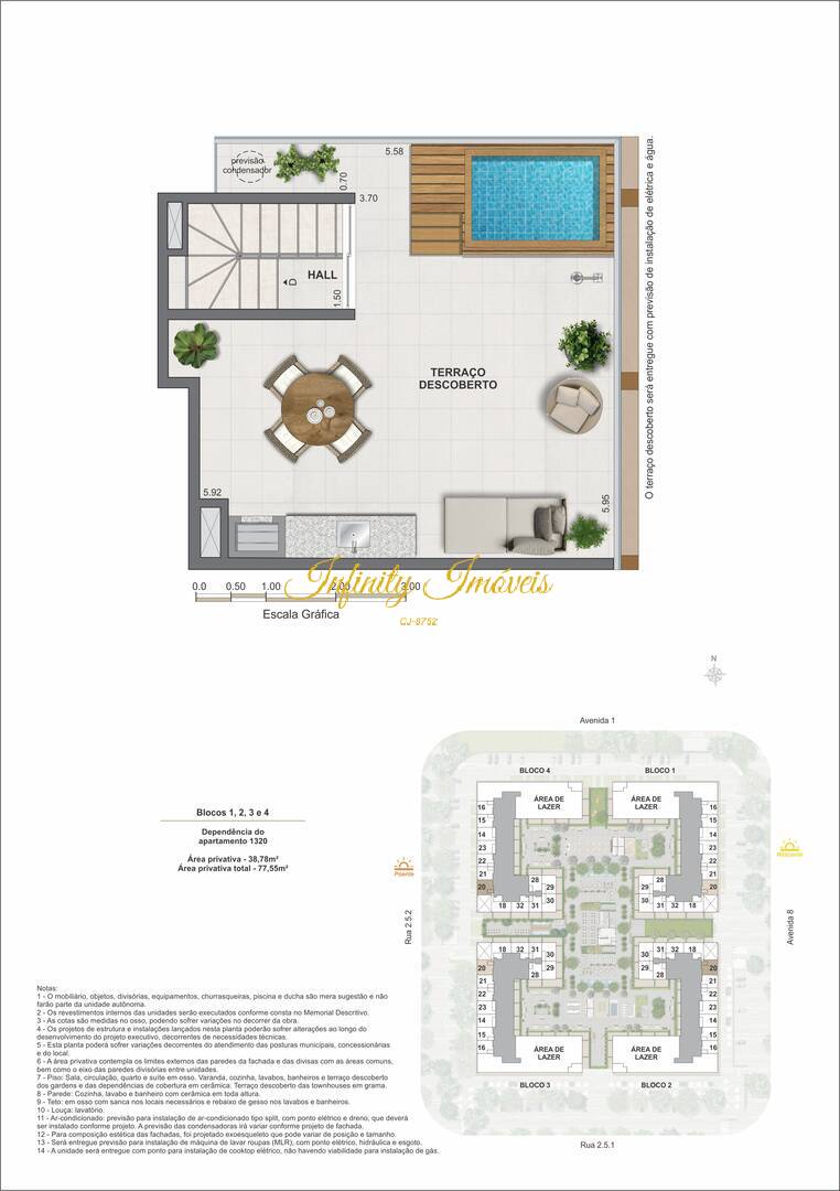 Cobertura, 1 quarto, 82 m² - Foto 49