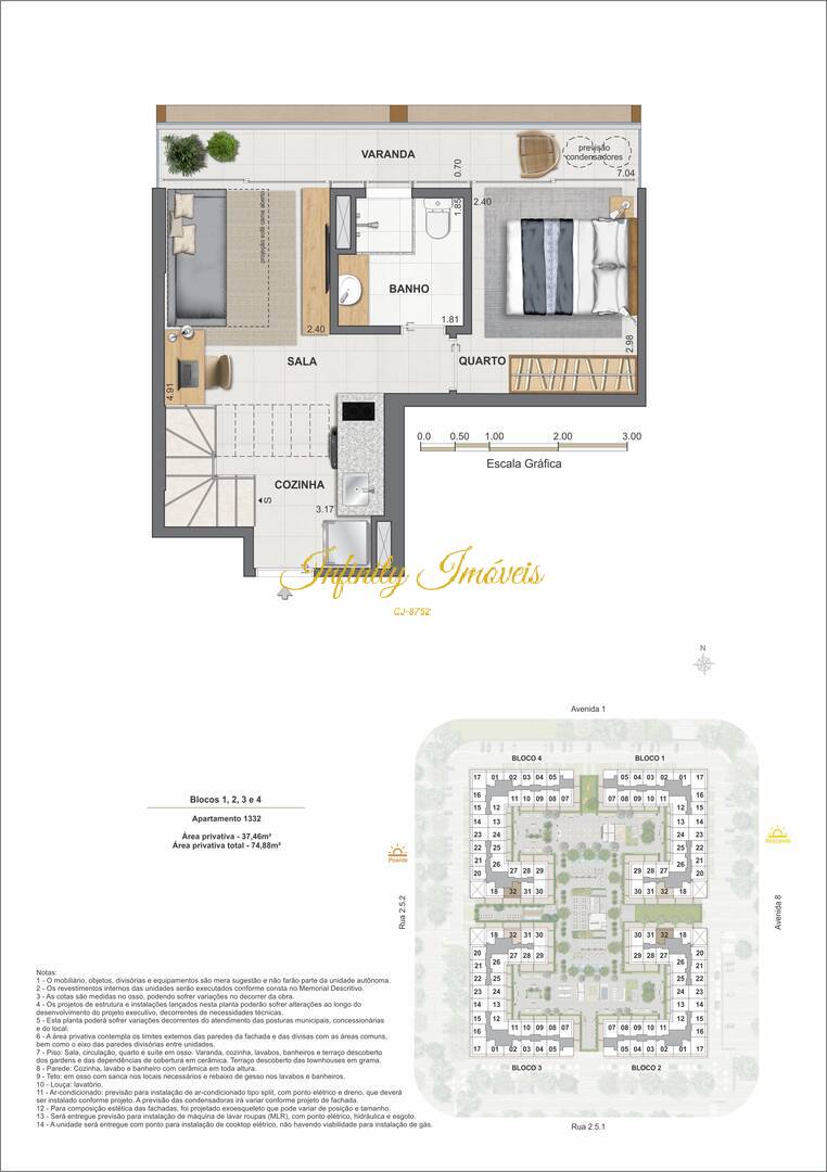 Cobertura, 1 quarto, 82 m² - Foto 53