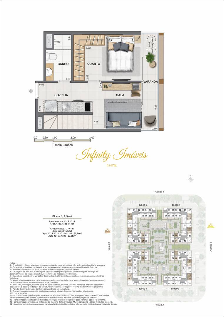 Cobertura, 1 quarto, 82 m² - Foto 54