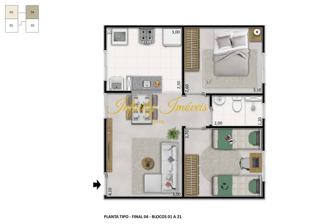 Apartamento, 2 quartos, 43 m² - Foto 25