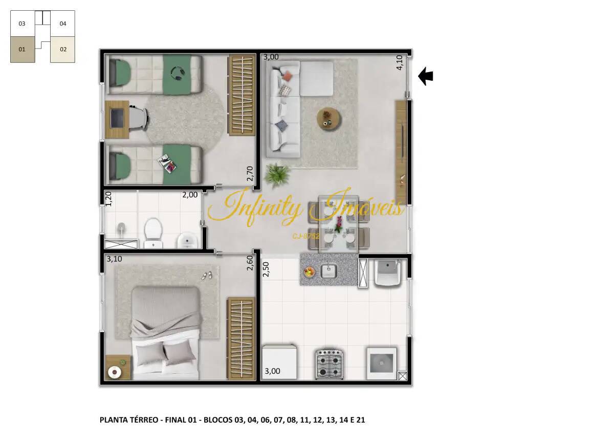 Apartamento, 2 quartos, 43 m² - Foto 26