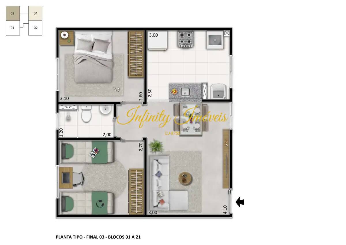 Apartamento, 2 quartos, 43 m² - Foto 27
