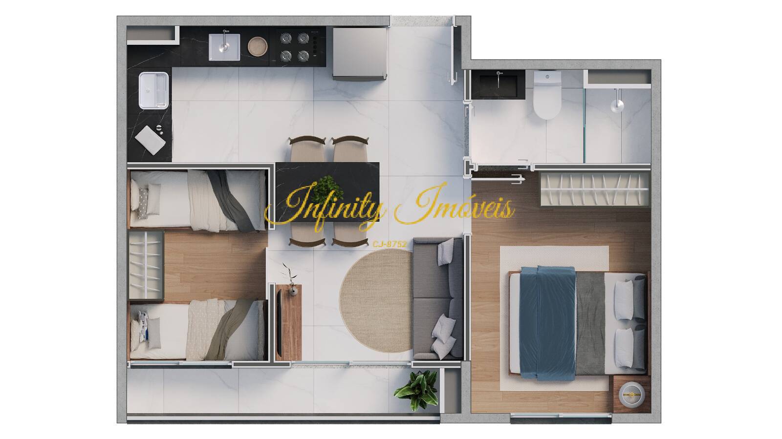 Apartamento, 2 quartos, 37 m² - Foto 46